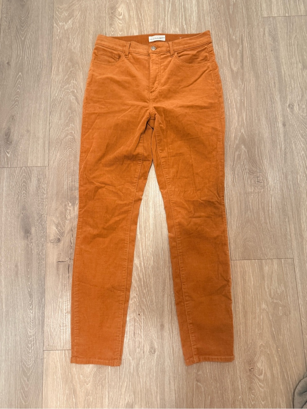 LOFT Skinny Corduroy Jeans in Burnt Orange